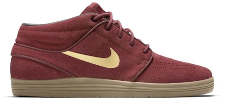 Nike Lunar Stefan Janoski Mid Shield SB 'Team Red Gold' 683684-670 Nike Lunar Stefan Janoski Mid Shield SB 'Team Red Gold' 683684-670