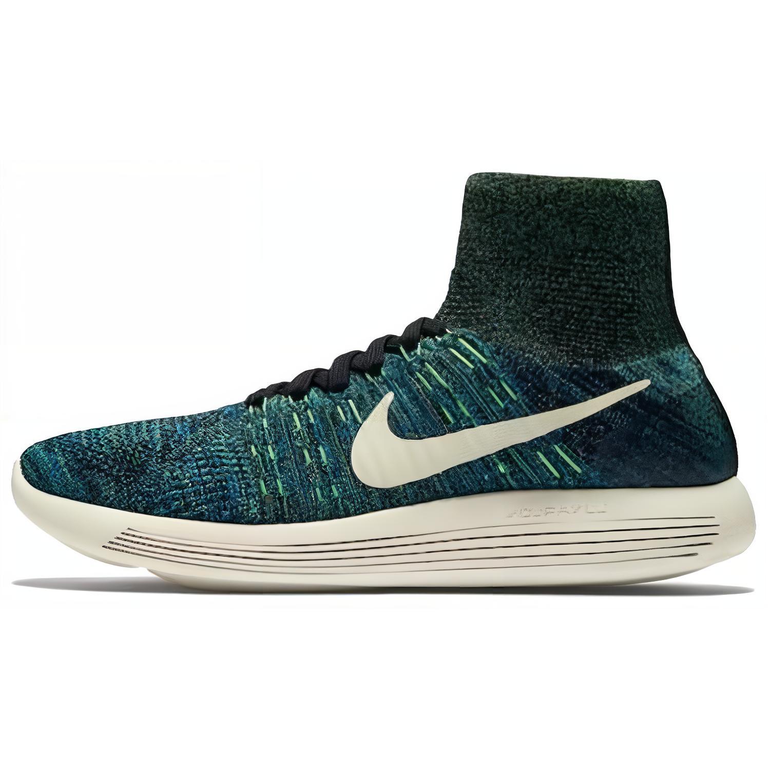 Nike LunarEpic Flyknit Deep Green High-Top Running Shoes Cushioning Durable 818676-003