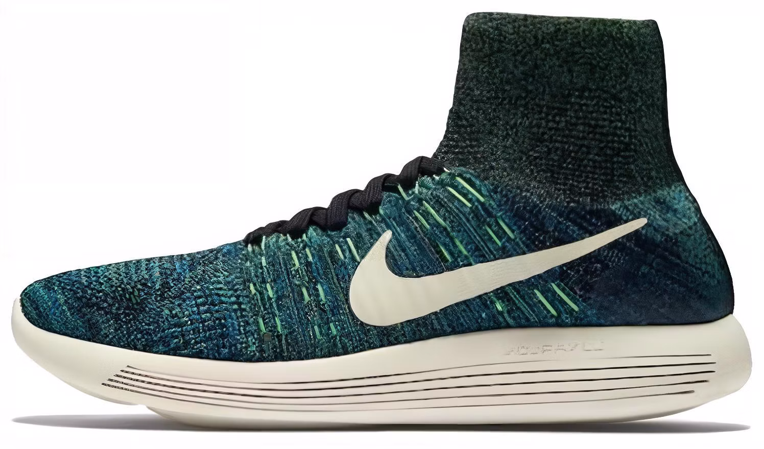 nike-lunar-epic-flyknit-deep-green-high-top-running-shoes-cushioning-durable-818676-003
