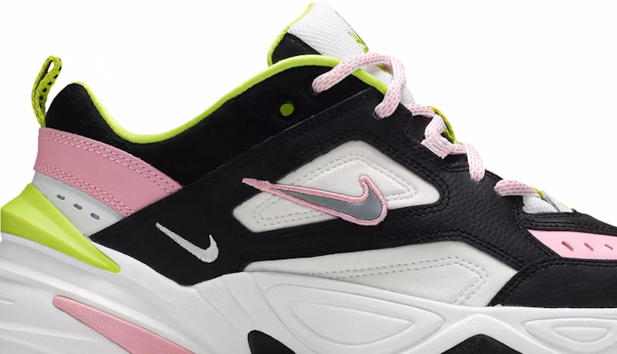 Nike m2k tekno trainers 2025 in black and pink