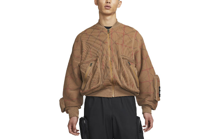 Order 耐克MA-1针织实用夹克-苔藓棕色 CZ4705-382