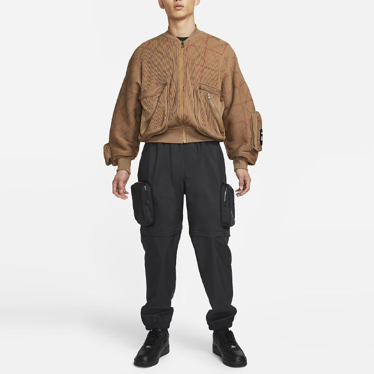 Shop 耐克MA-1针织实用夹克-苔藓棕色 CZ4705-382