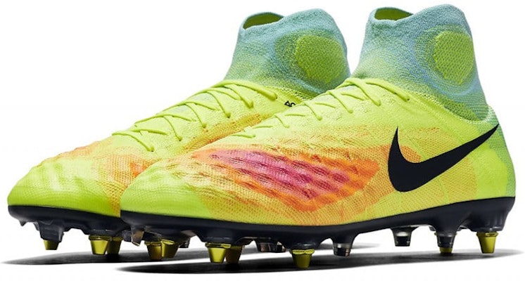耐吉 Magista Obra 2 SG-PRO AC 足球鞋 黃紅藍 Lookbook 耐吉 Magista Obra 2 SG-PRO AC 足球鞋 黃紅藍