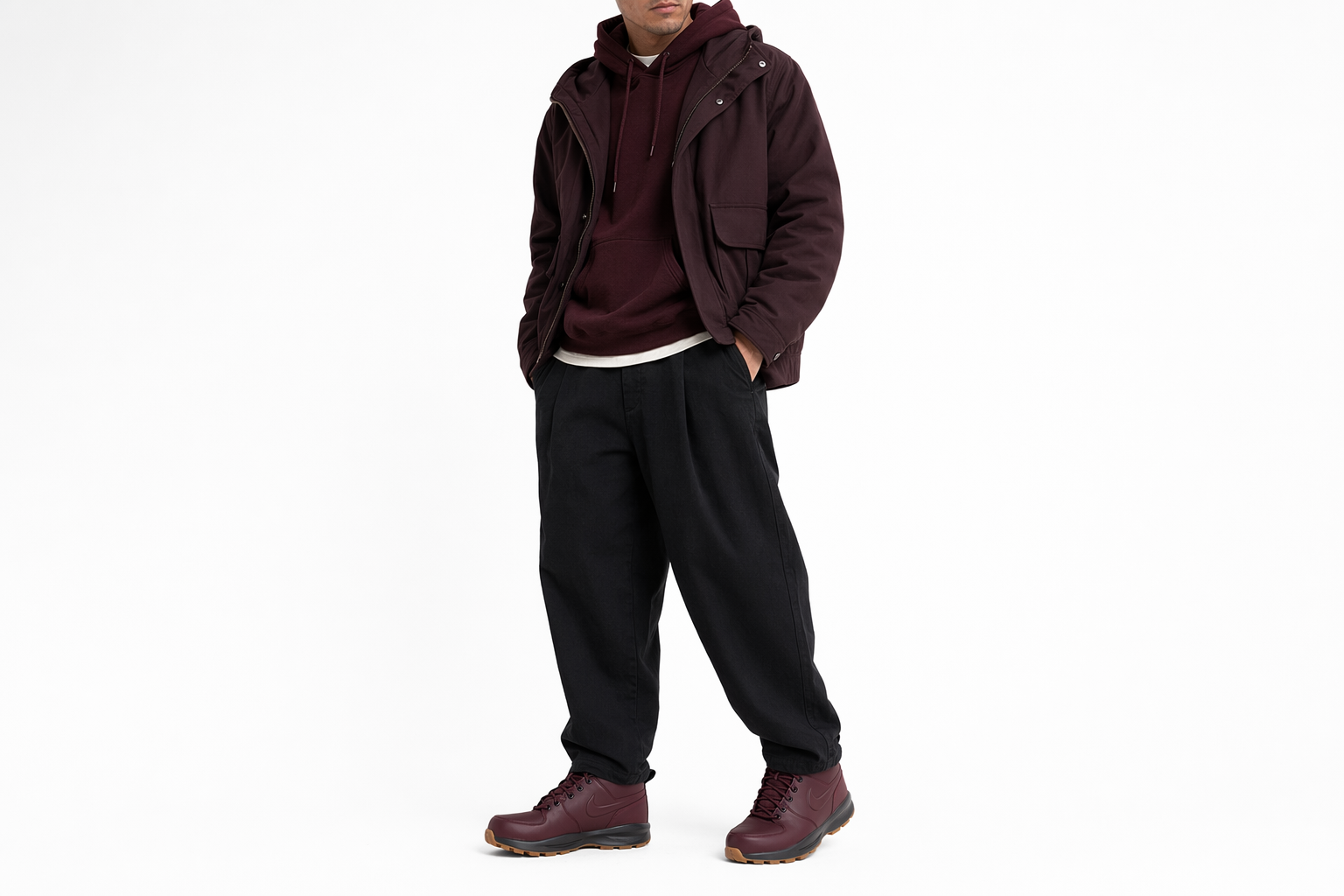 Order Nike Manoa Leather Boots Burgundy Crush/Black/Dark Brown/Burgundy Crush HF7095-600