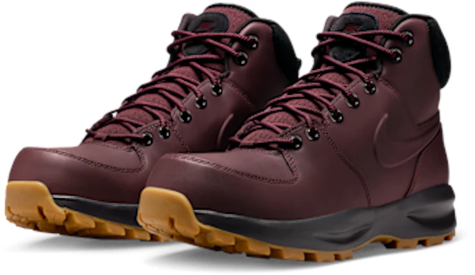 Nike Manoa Leather Boots Burgundy Crush/Black/Dark Brown/Burgundy Crush HF7095-600 Details for Nike Manoa Leather Boots Burgundy Crush/Black/Dark Brown/Burgundy Crush HF7095-600