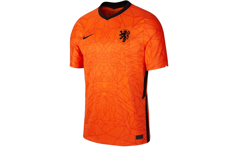 Nike Match Training Jersey Netherlands 2021 Home Orange Soccer Shirt. CD0589-819