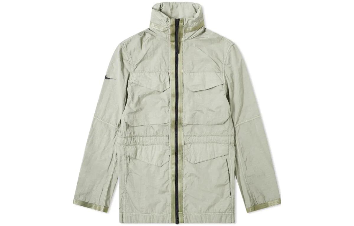 Nike Matcha Green Utility Zip-Up Jacket with High Collar BV4430-371