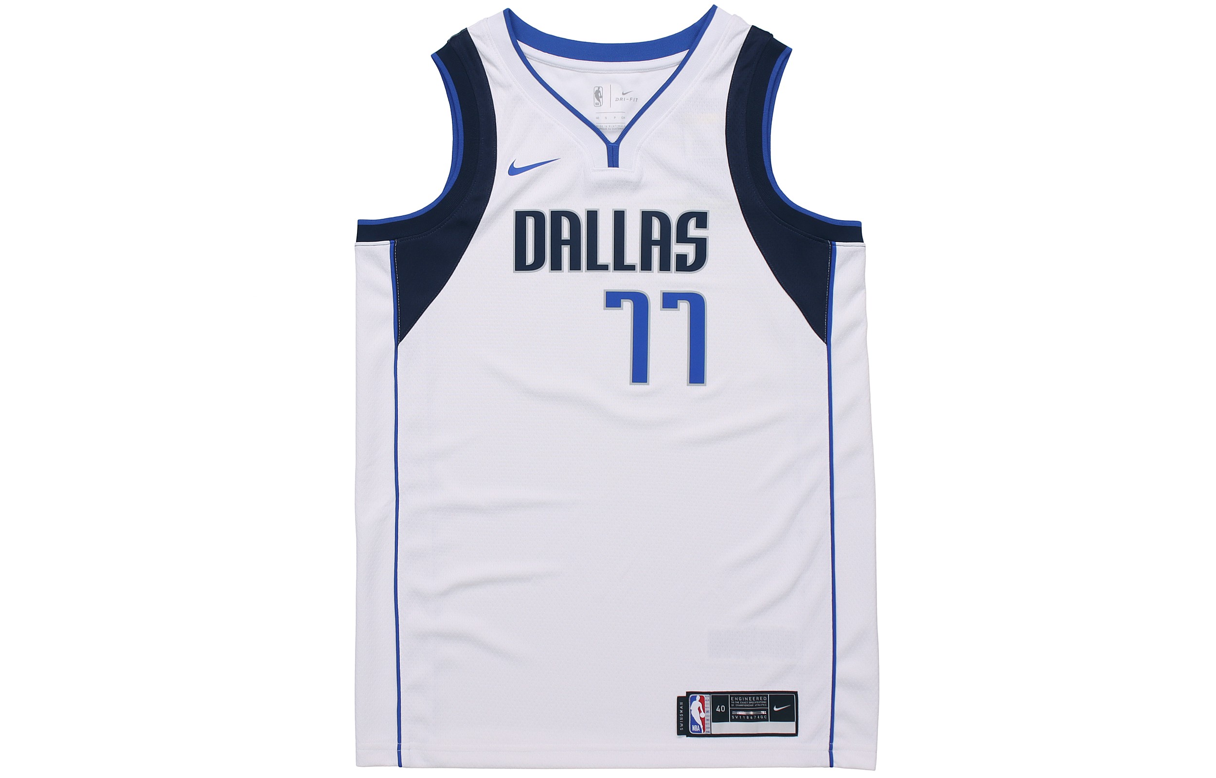 Order Nike Mavericks Luka Doncic Putih Jersey Basket Fan Edition Musim 20-21 CW3588-109