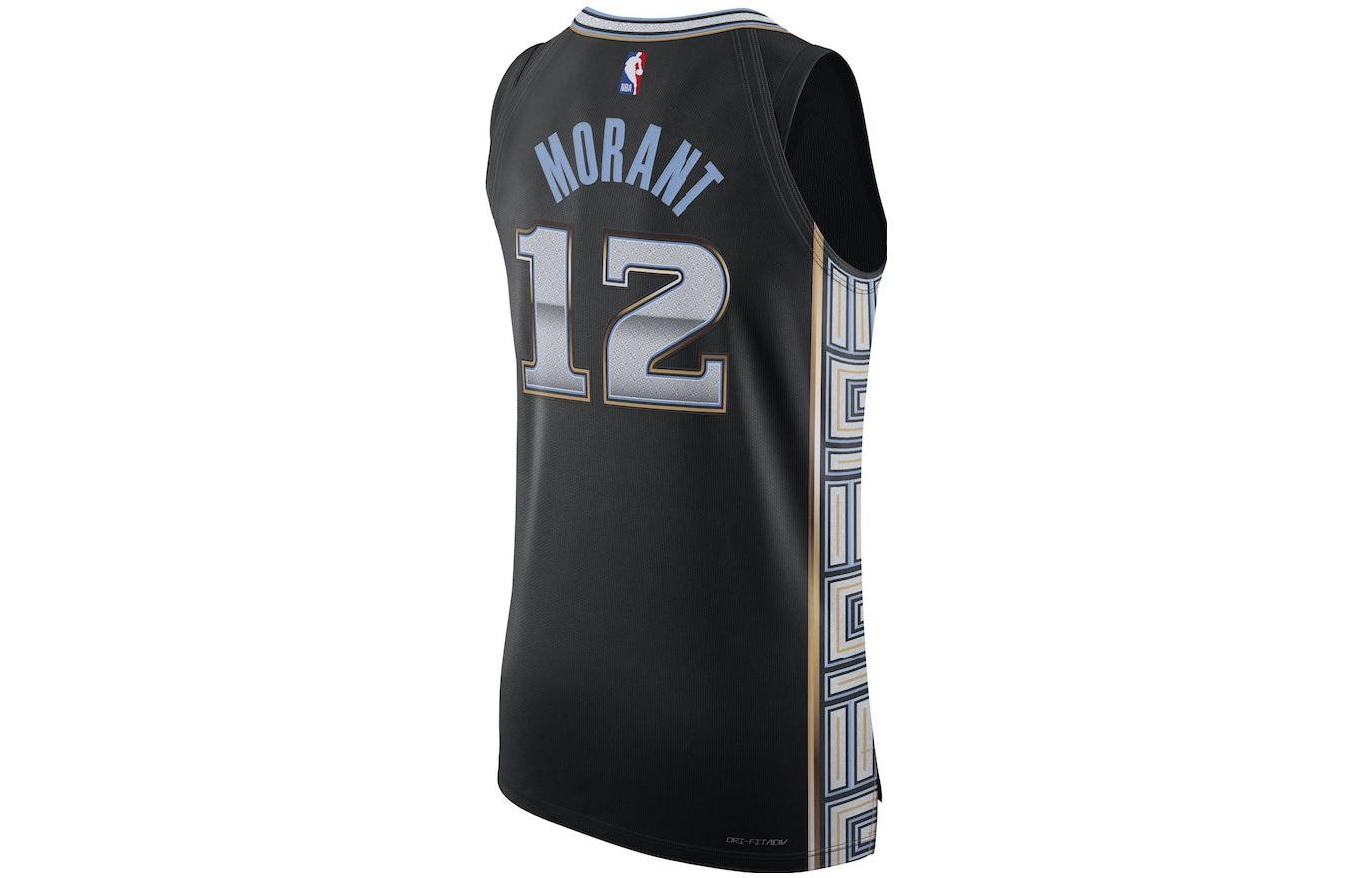 Lookbook Nike Memphis Grizzlies Ja Morant #12 Jersi Pemain 22-23 Hitam Tank Top. DQ0199-010