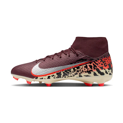 Nike United Mercurial Superfly 10 Academy MG High 'Burgundy Crush University Red Fossil Metallic Silver'