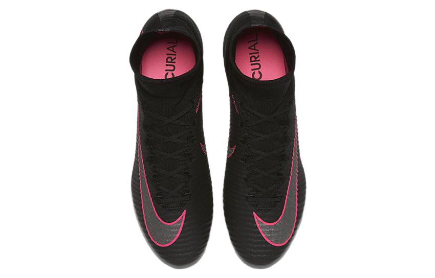 Shop 耐吉 Mercurial Superfly 5 FG 天然硬質草地 防滑耐磨 足球鞋 男款 黑紫色