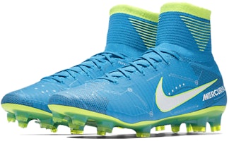 耐吉 Mercurial Superfly High NJR FG 內馬爾 透氣輕便耐磨高筒足球鞋 藍綠色 Lookbook 耐吉 Mercurial Superfly High NJR FG 內馬爾 透氣輕便耐磨高筒足球鞋 藍綠色