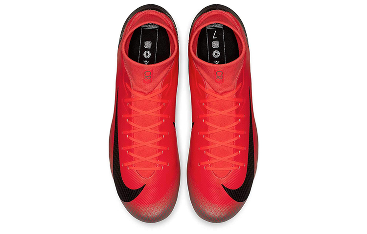 Shop 耐吉 Mercurial Superfly 6 CR7 刺客 12 Academy 硬地足球鞋 紅黑色