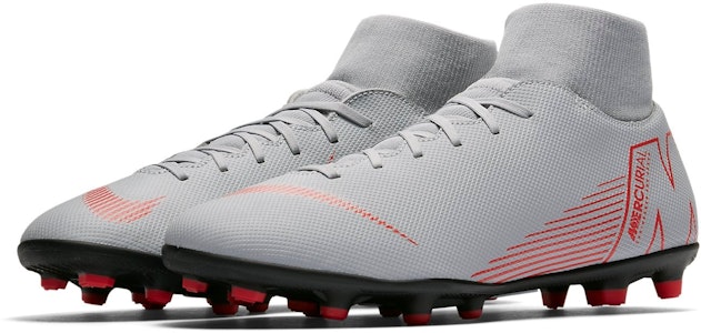 Nike Mercurial Superfly 6 Club FG MG 'Wolf Grey Crimson' Kelabu Merah AH7363-060 Lookbook Nike Mercurial Superfly 6 Club FG MG 'Wolf Grey Crimson' Kelabu Merah AH7363-060