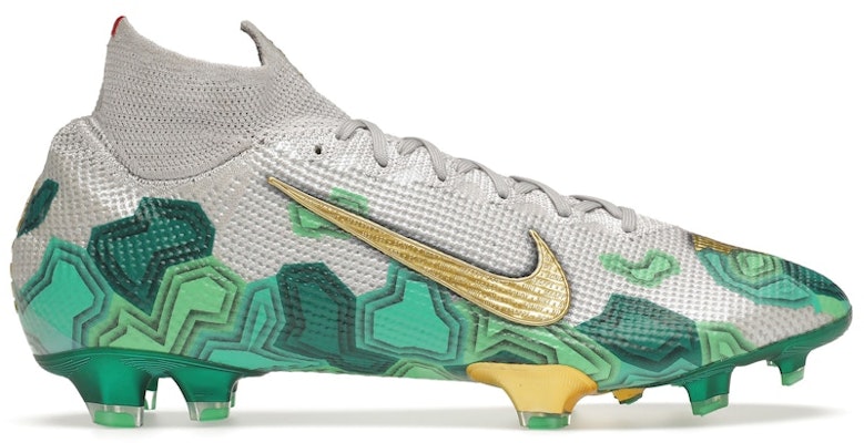 Nike Mercurial Superfly 7 Elite SE FG Grey Electro Green Gold CT1099 093