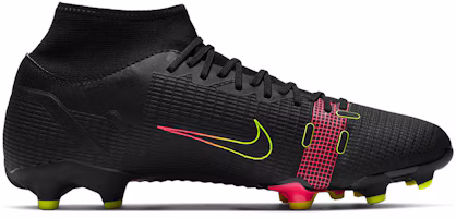 Order 耐吉 Mercurial Superfly 8 刺客 14 Academy FG/MG 高幫足球鞋 黑色