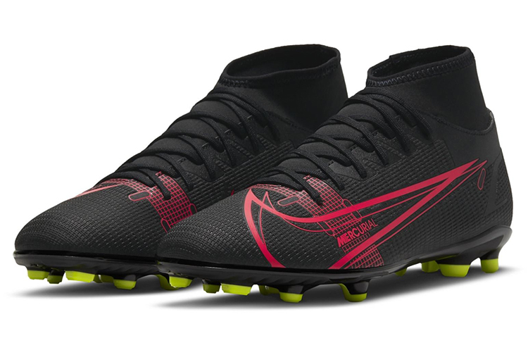 Lookbook ナイキ マーキュリアル スーパーフライ 8 クラブ MG (黒/赤) CV0852-090