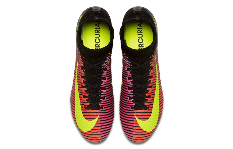 Shop 耐吉 Mercurial Superfly 5 刺客 11 FG 硬地足球鞋 黑橙