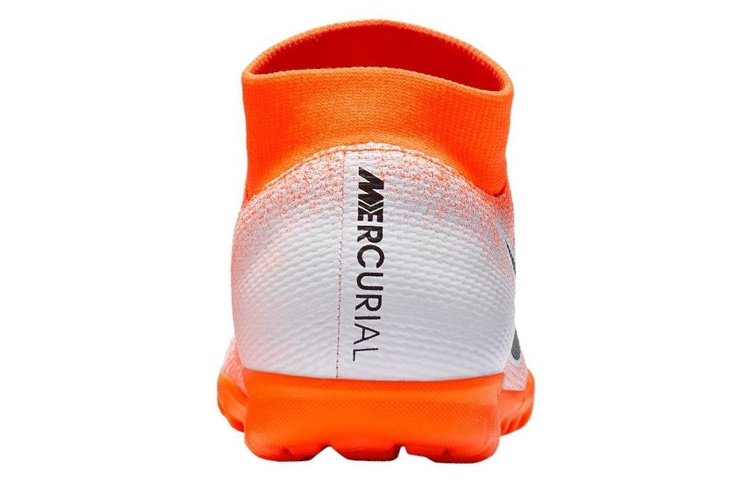 Shop Nike 刺客 MercurialX Superfly 6 Academy TF 草地足球鞋 白橙色