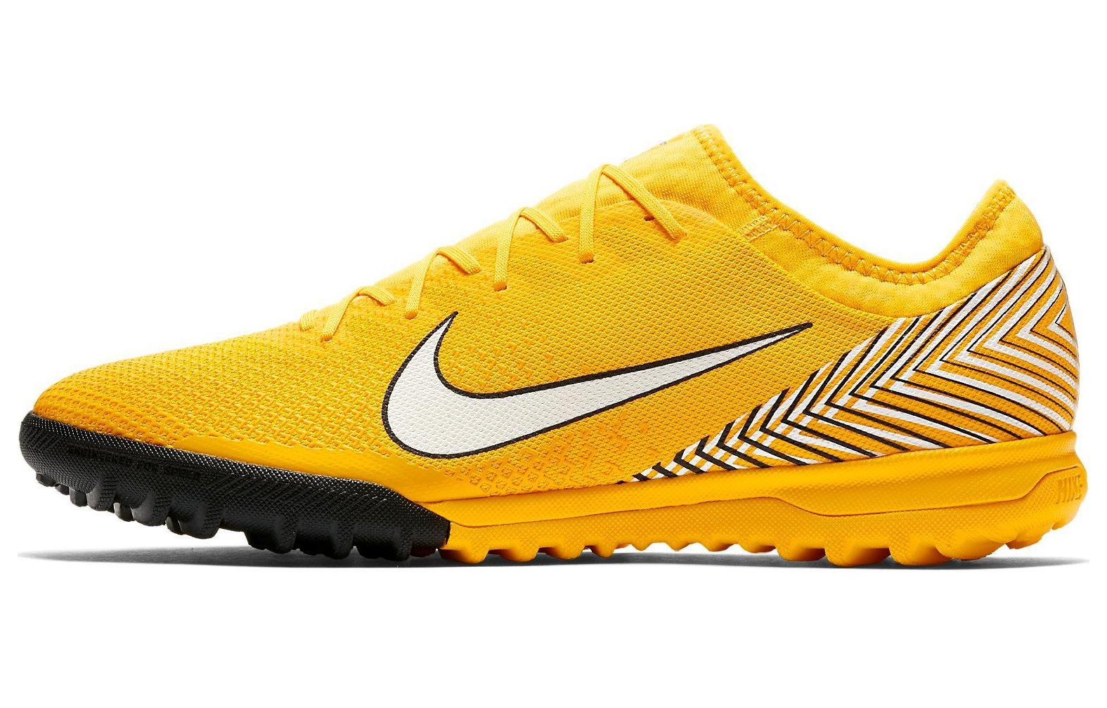 Nike Mercurial Vapor 12 AG Turf Soccer Cleats Yellow Black Durable Shoes AO4703-710