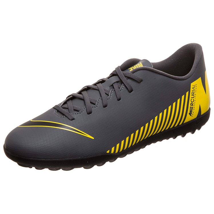 Lookbook 耐克Mercurial Vapor 12 Club TF灰黄足球鞋 AH7386-070