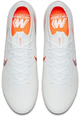 Nike Mercurial Vapor 12 刺客 12 精英 FG 硬地足球鞋 白黑橙 Shop Nike Mercurial Vapor 12 刺客 12 精英 FG 硬地足球鞋 白黑橙