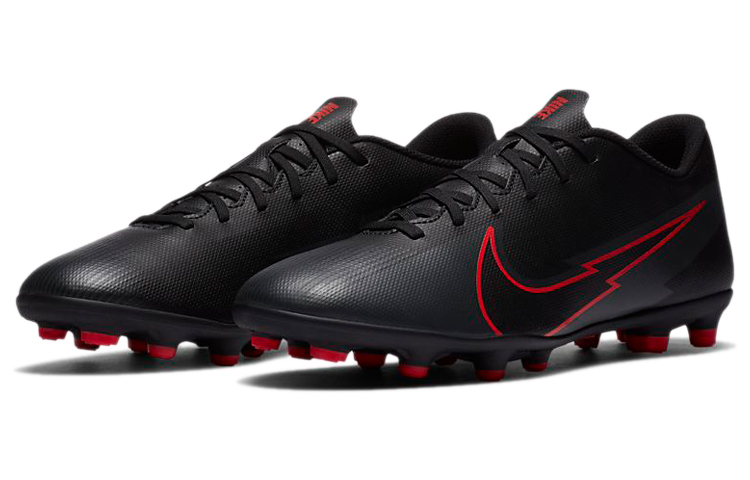 Lookbook Nike Mercurial Vapor 13 Club MG 'Bred' Sepatu Bola Hitam Merah AT7968-060