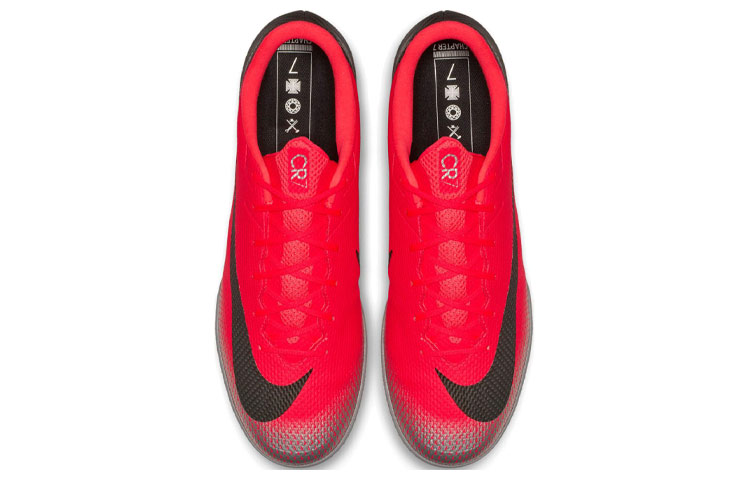 Shop Nike Mercurial Vapor X 12 刺客 12 Academy CR7 室内场地足球鞋 紅黑拼色