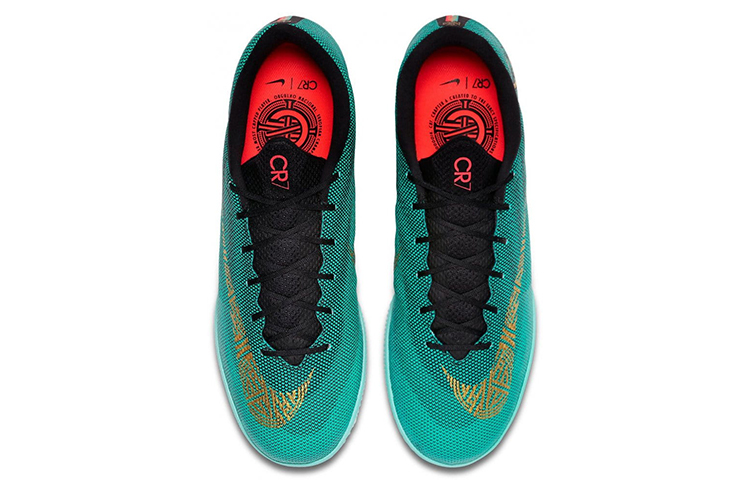 Shop 耐吉 Mercurial VaporX 12 學院 CR7 室內 足球鞋 綠黑