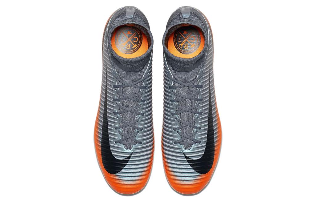 Shop 耐吉 Mercurial Veloce 3 Dynamic Fit CR7 AG-PRO C羅 人造草地足球鞋 灰橙色