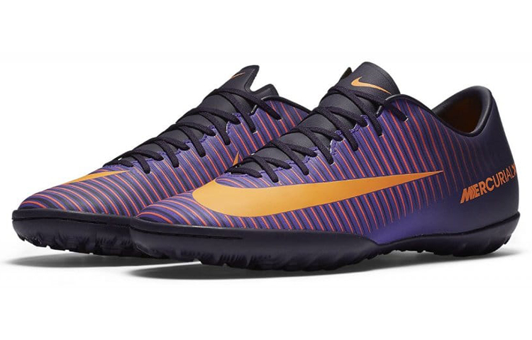 Lookbook 耐吉 MercurialX Victory 6 TF 草地足球鞋 紫黃