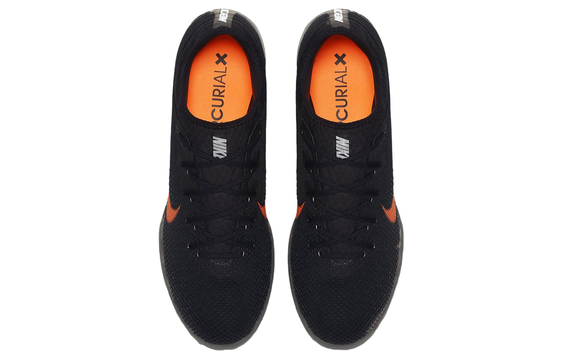 Lookbook 耐吉 MercurialX VaporX 12 Pro TF 草地足球鞋 黑橙色