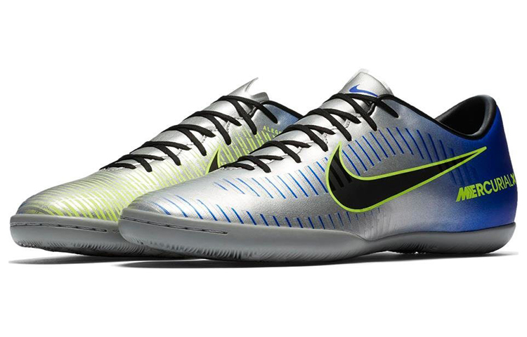 Lookbook 耐吉 MercurialX Victory 6 Neymar IC 室內場地足球鞋 銀藍