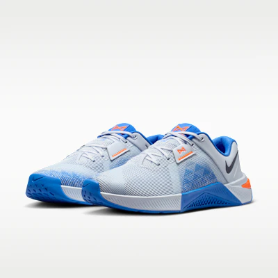 Nike Metcon 10 Football Gray/Blue Crystal/Orange Frost/Midnight Navy HJ1875-008 Purchase Nike Metcon 10 Football Gray/Blue Crystal/Orange Frost/Midnight Navy HJ1875-008