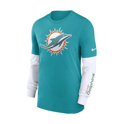 Nike Miami Dolphins Logo Graphic Crewneck Sweatshirt Aqua Blue - 00BY01TN9P-05G