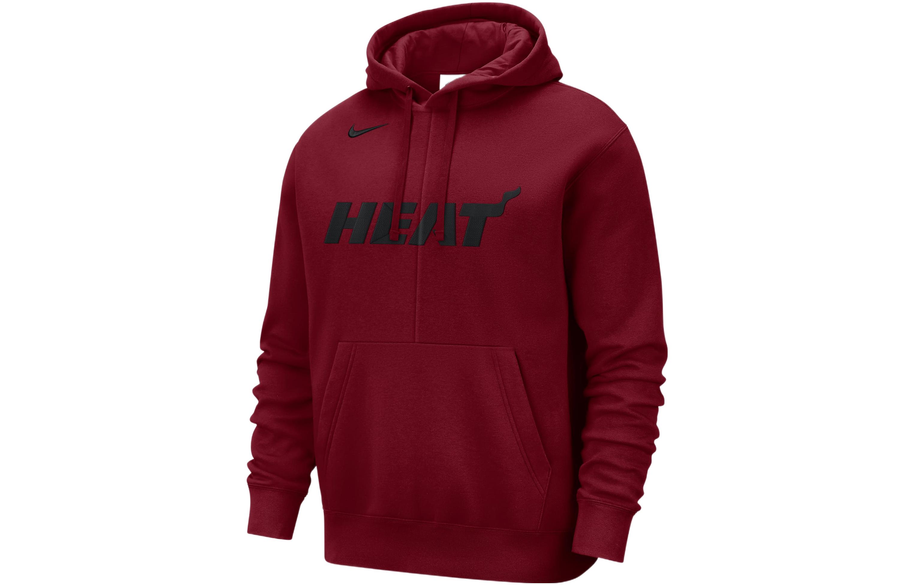 Nike Miami Heat Courtside Logo Red Pullover Hoodie Long Sleeve DR9328-608 圖 2