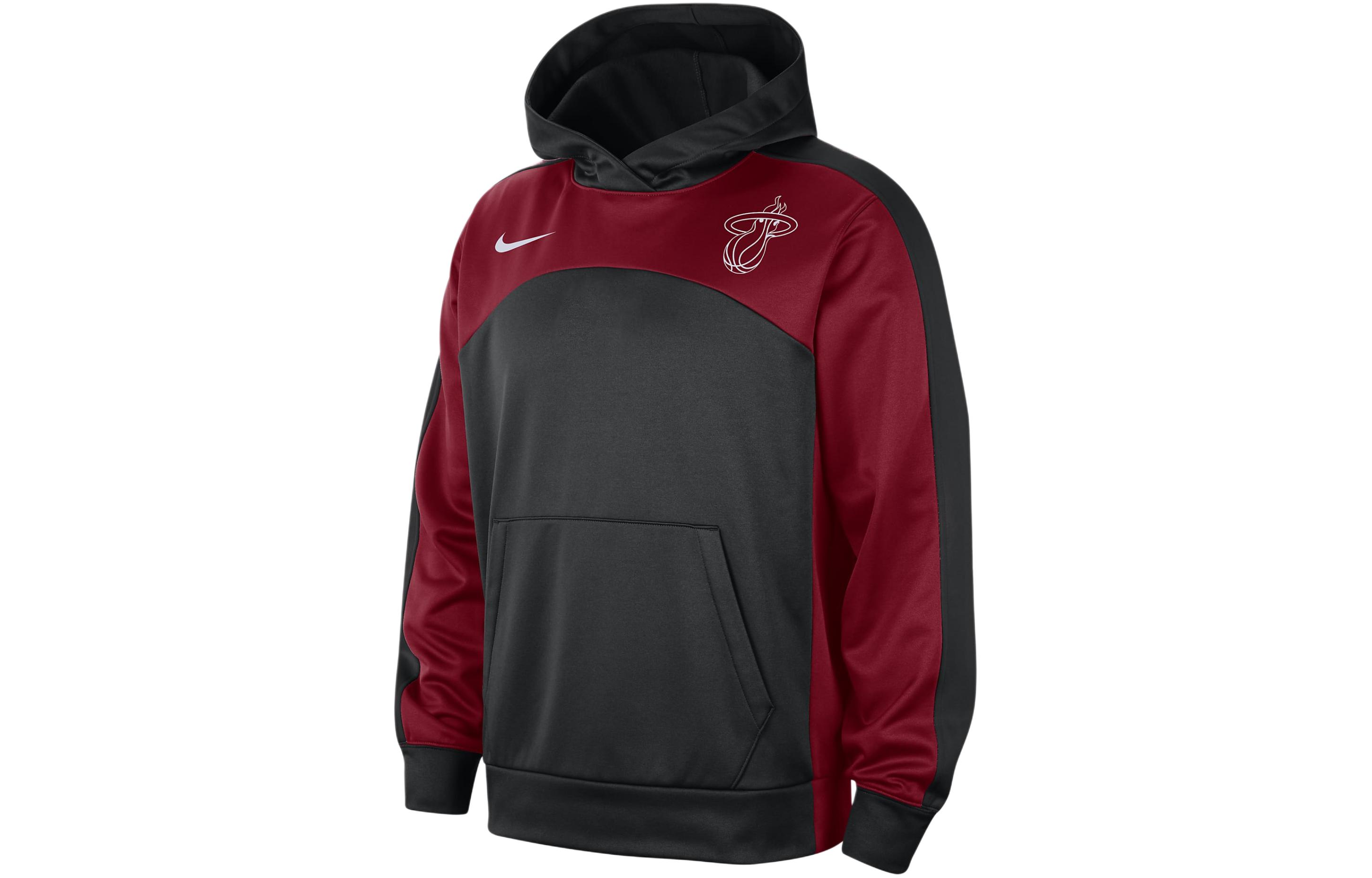 Nike Miami Heat Starting 5 Black Colorblock Hoodie Basketball Sweatshirt FD8743-010