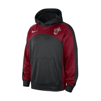 Nike Miami Heat Starting 5 Black Colorblock Hoodie Basketball Sweatshirt FD8743-010
