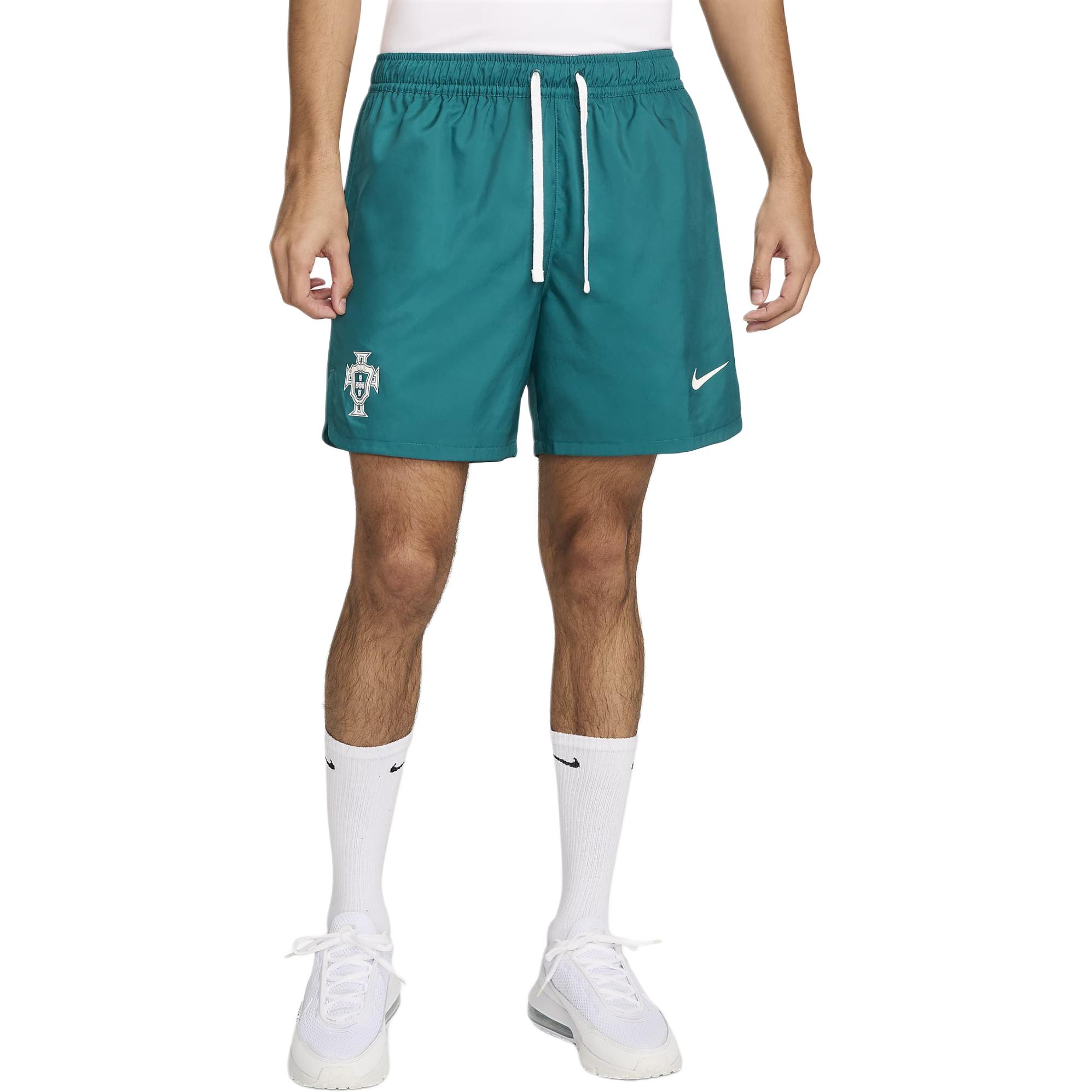 Nike Mid-Rise Embroidered Slim-Fit Stretch Football Pants Teal Green. FJ7454-381