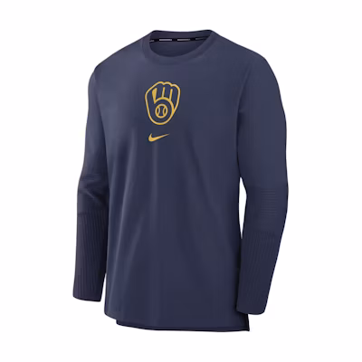 Nike Milwaukee Brewers Authentic Collection Navy Pullover Jacket 015C160NMZB-5Z2