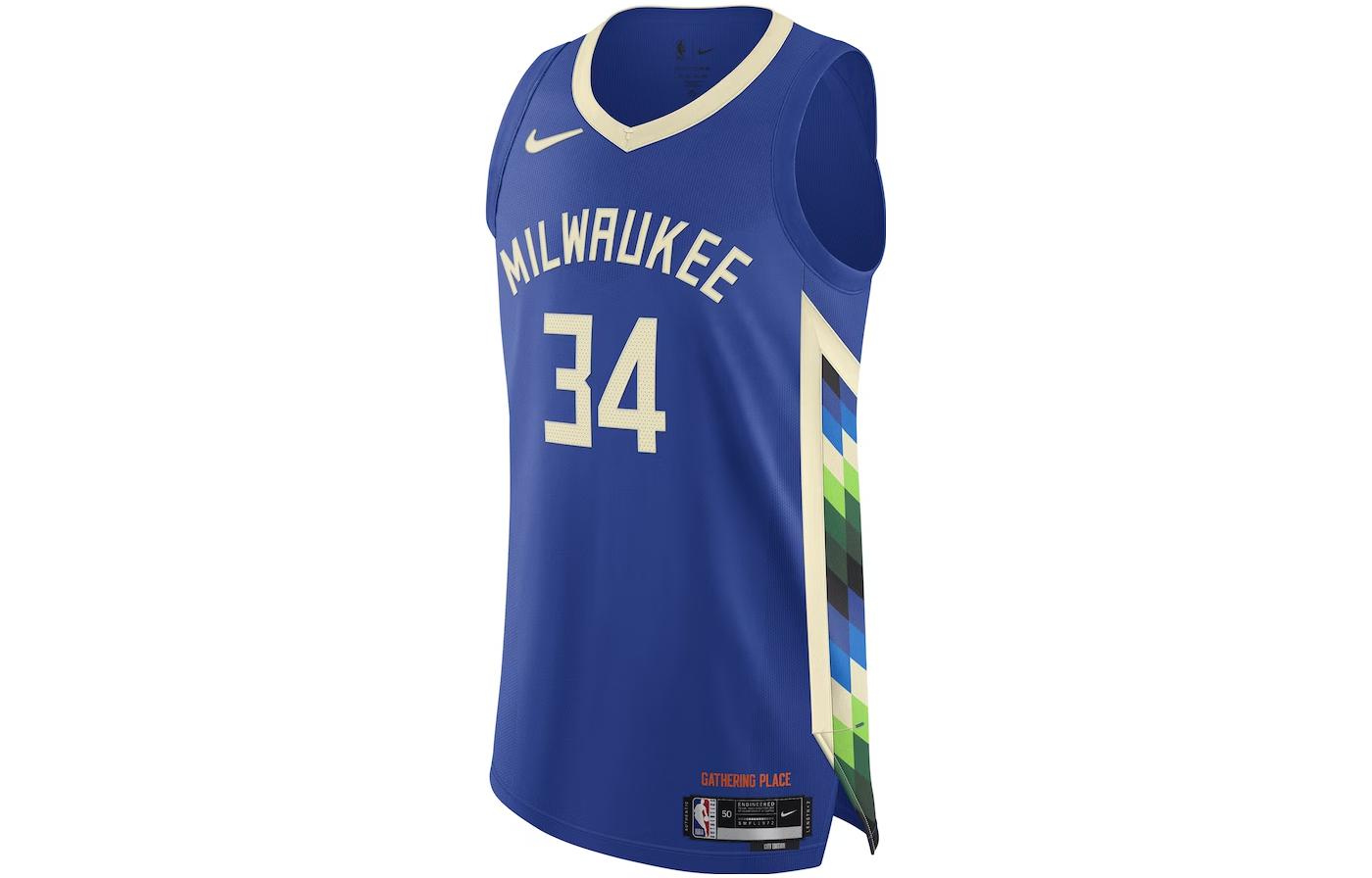 Order Nike Milwaukee Bucks Giannis Printed Basketball Jersey Men’s Blue DQ0201-480