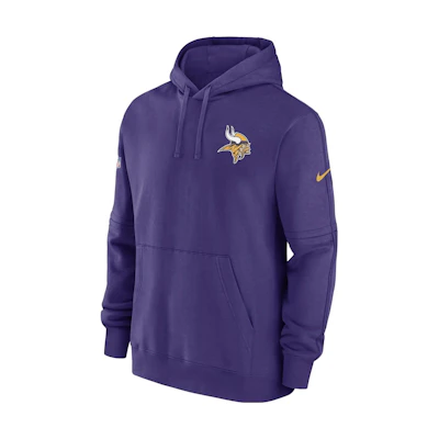 Nike Minnesota Vikings Sideline Club Logo Hoodie Purple Cartoon Print Design 00MS51L9M-1UL