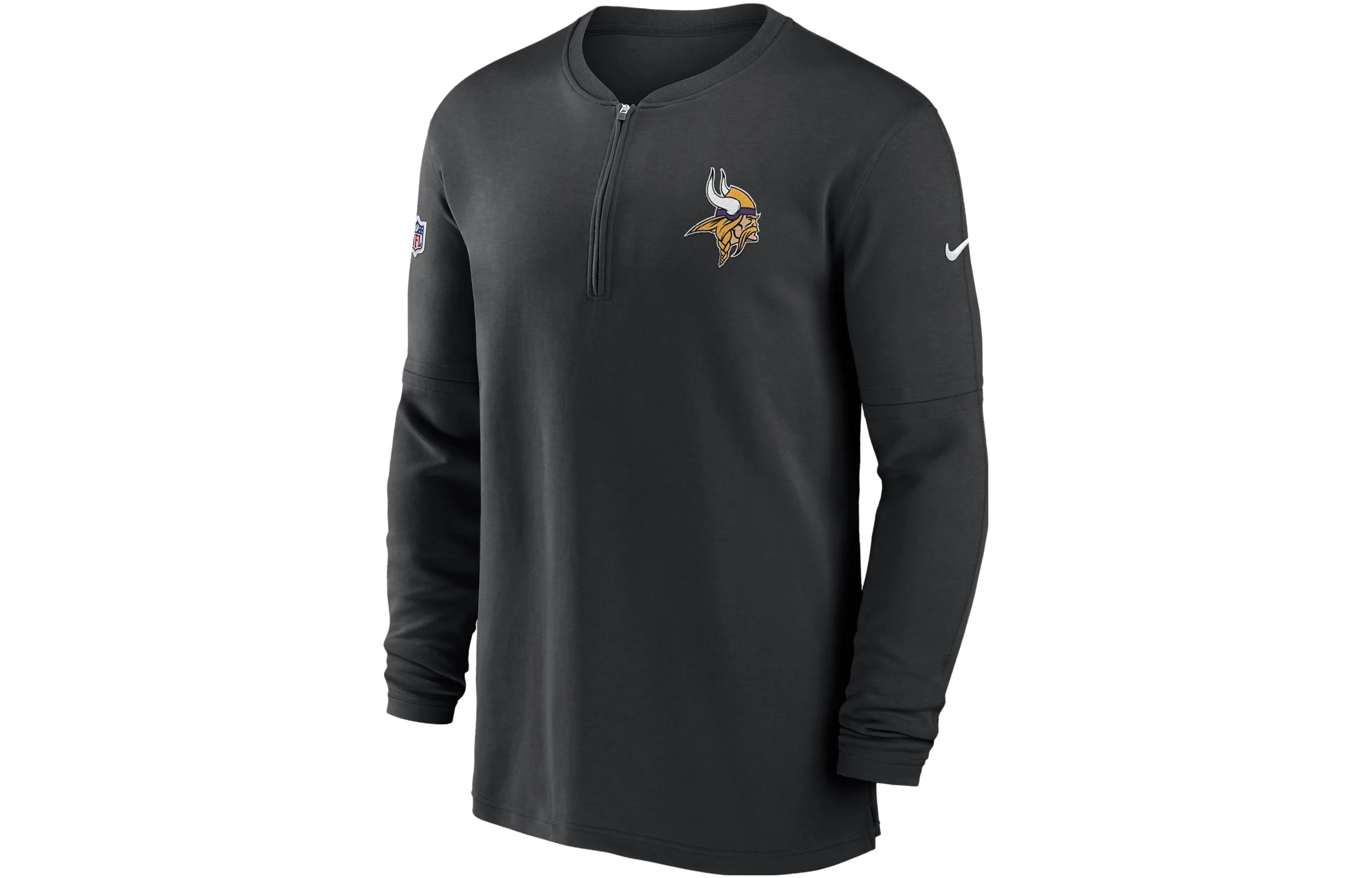 Nike Minnesota Vikings Sideline Pullover Long-Sleeve Sweatshirt Black Mens 00MF00A9M-0BV