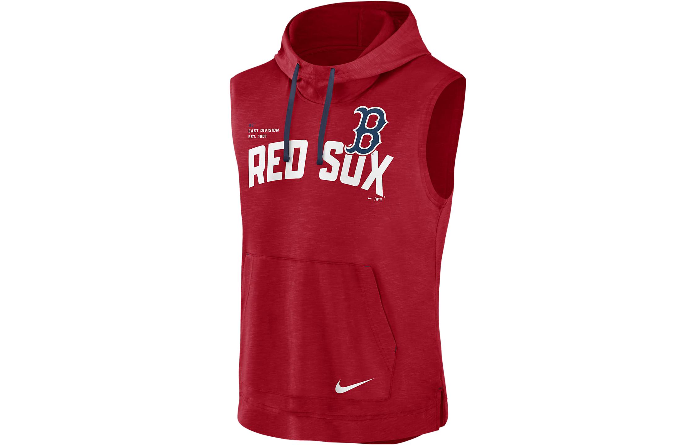 Nike MLB Boston Red Sox Logo Hoodie Red Pullover Sweatshirt 00BW11B8BQ-7ZX