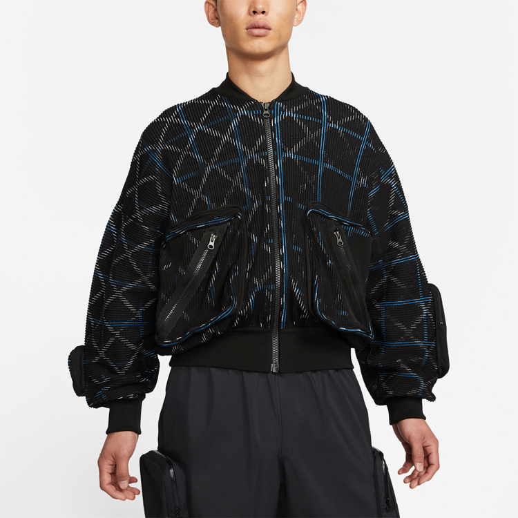 Details for Nike Multi-Pocket Knit Flight Jacket Black CW8021-010
