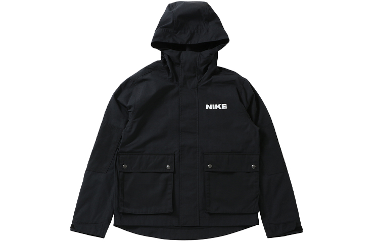 Nike Multi-Pocket Logo Woven Hooded Jacket Black DA0078-010
