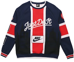 Nike Multicolor Patchwork Retro Letter Sweatshirt Red/Blue () AR1993-410 Nike Multicolor Patchwork Retro Letter Sweatshirt Red/Blue () AR1993-410