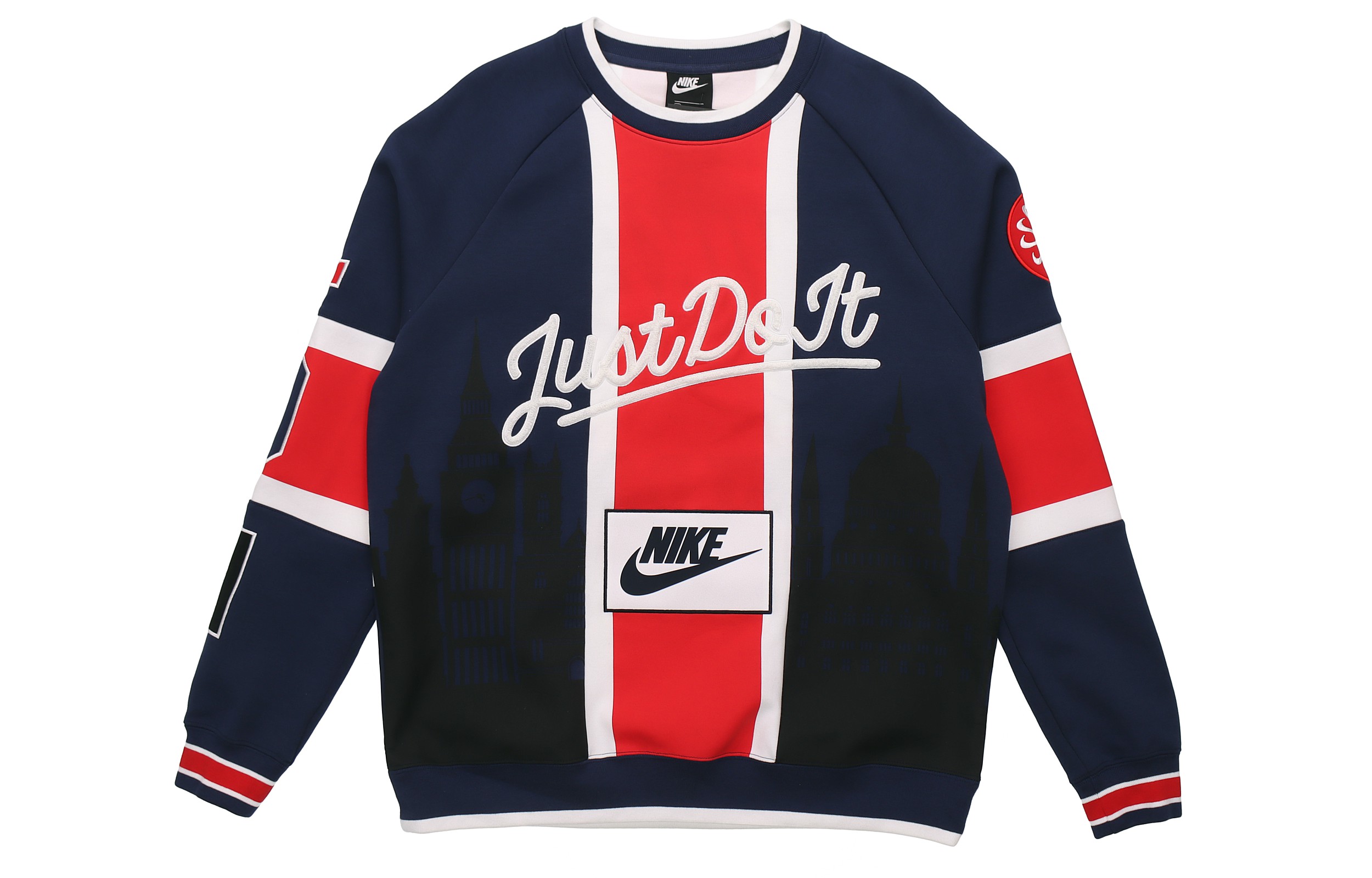 Order Nike Sudadera Retro Multicolor Patchwork Letras Rojo/Azul AR1993-410