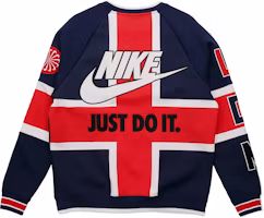 Lookbook Nike Sudadera Retro Multicolor Patchwork Letras Rojo/Azul AR1993-410