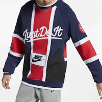 Shop Nike Sudadera Retro Multicolor Patchwork Letras Rojo/Azul AR1993-410
